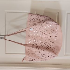 Blush / Rose Gold Lazer Cut Tote Bag